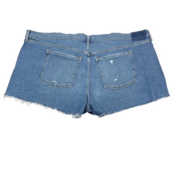 NWT ABERCROMBIE & FITCH Mid Rise Mom Cut Off Denim Short Sz 22 - Picture 6 of 7